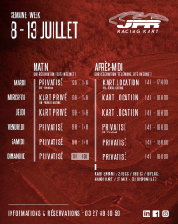 Planning de la semaine