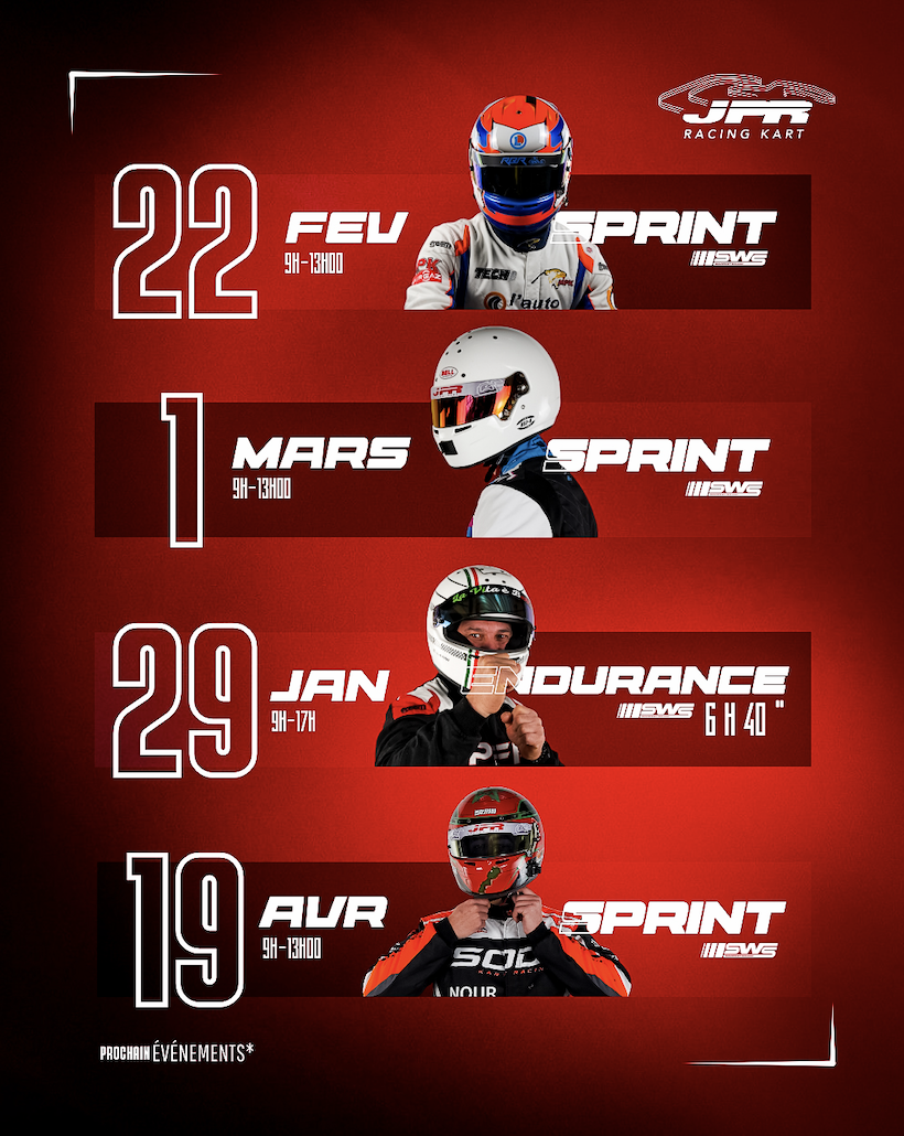 Prochain événement : Racing Kart JPR